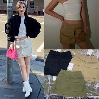 Pocket nylon skirt🥝🥐🖤(380฿ฟรีส่ง) กระโปรงคาร์โก้ ดีเทลสวยปังสุดๆค่าา ด้านในมีซับในไม่ต้องกลัวบางเลยค่า valen