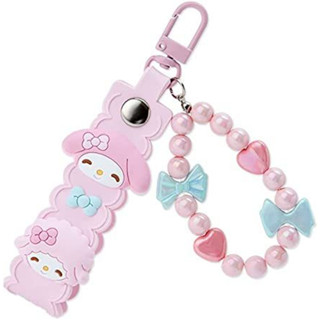 Sanrio Keychain with Beads Strap (Smiling) MyMelody mm Size is approx. 3.5 x 2 x 9cm