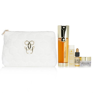 GUERLAIN - Abeille Royale Age-Defying Programme: Serum 50ml + Fortifying Lotion 15ml + Youth Watery Oil 5ml + Day Cream 7ml + กระเป๋า - 4pcs+1bag