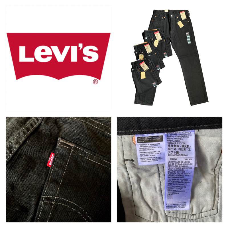 ซุปเปอร์แบล็ค กางเกงยีนส์ Levi’s 501 ของแท้ 0660 นำเข้าจากอเมริกา มีหลายสีหลายไซด์