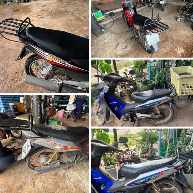 แร็คท้าย เวฟ100s ยูบล็อค เวฟx wave100x และเวฟ125x