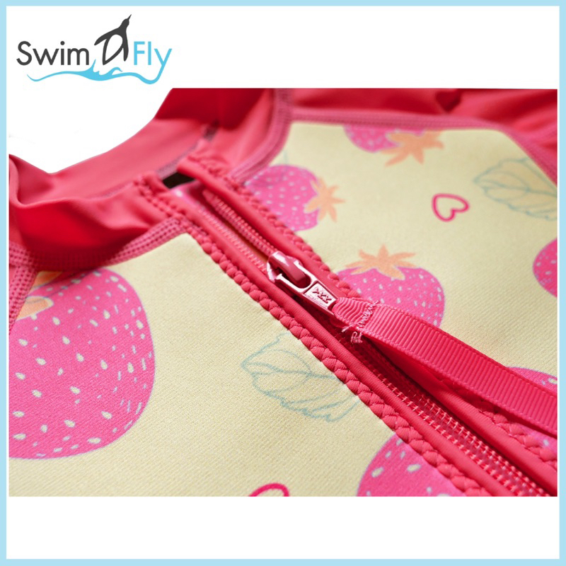 SwimFly ชุดว่ายน้ำรักษาอุณหภูมิ แบบแขนยาว+หมวกว่ายน้ำ รุ่น Spirit Fruit Design (ลายใหม่ปี 2023)