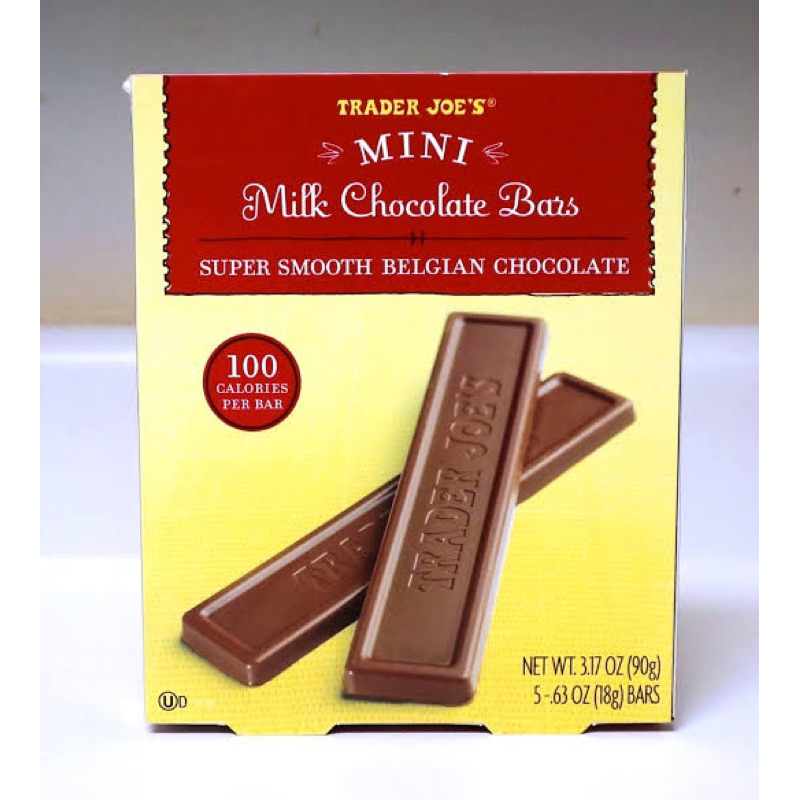 Trader Joe’s Mini Milk Chocolate Bars ช็อคโกแลต Trader Joe’s 100 แคล