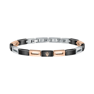 Maserati Jewels 22cm Mens Stainless Steel Ceramic Bracelet JM421ATZ09 (Adjustable)
