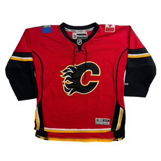 เสื้อฮ็อกกี้ NHL Calgary Flames Reebok Size L/XL เด็กโตหรือผญใส่ได้