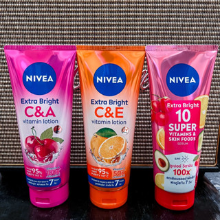 NIVEA C&amp;A แท้ 100% นีเวีย โลชั่นบำรุงผิวกาย เอ็กซ์ตร้า ไวท์ ซี แอนด์ เอ วิตามิน-NIVEA Extra Bright 10 Super 320 มล