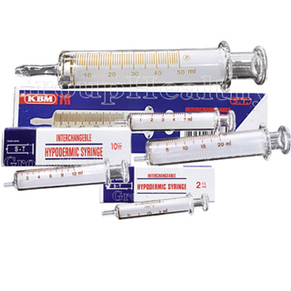 HYPODERMIC GLASS SYRINGE ไซด์ริงค์หลอดแก้ว กระบอกเข็มฉีดยา ชนิดแก้ว (ไม่มีเข็ม) 2ML , 5ML, 10ML, 20ML,50ML.