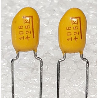 C Tantalum 10uf 106  25v capacitor ตัวเก็บประจุ ชนิด แทนทาลัม คาปาซิเตอร์