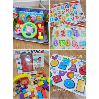 [ของเล่นมือสอง] Melissa&amp;Doug Hape Peg puzzle Peppa pig mini driver Pinwheel IKEA Cals Smart Sounds ของเล่นเด็กมือสอง