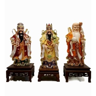 ฮกลกซิ่ว 12 นิ้ว  เซรามิคเคลือบ งานคัดคุณภาพ chinesegod