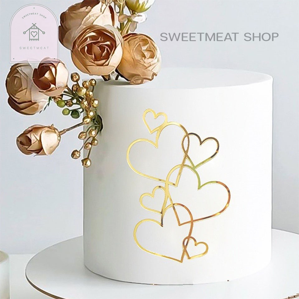 หัวใจอะคริลิค ป้ายหัวใจ หัวใจ โคมไฟหัวใจ ดอกกุหลาบปลอม แต่งเค้ก 919 1028 1314 1639 1882 1883 - รูปที่ 7