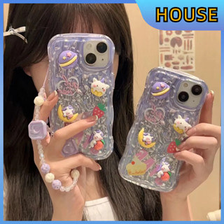 💲คูปองเคลม💲เคสไอโ case for iphone 11 12 ยูนิคอร์นสามมิติพร้อมโซ่ห้อย เคส 14 13 12 11 pro max การป้องกันอย่างเต็มที่