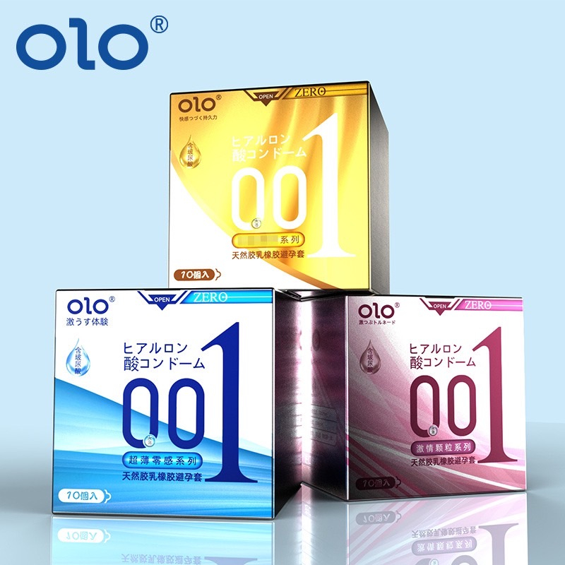OLO Basic Thin 001 condoms10pcs 50/52/54mm ถุงยางอนามัยรุ่นอัพเกรด ถุงยางอนามัย แบบบาง ขนาด