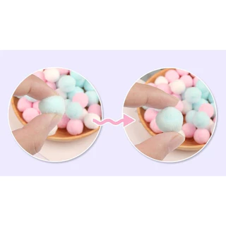 ปอมปอมเนื้อกำมะหยี่ คละสี 3cm. (10 ชิ้น)