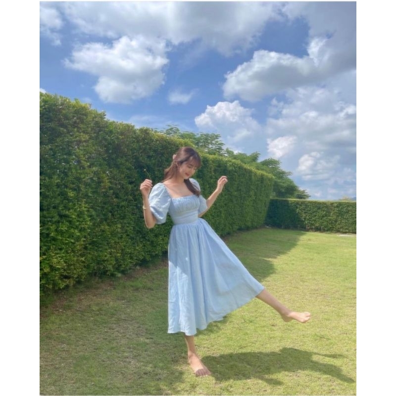 เดรสสีฟ้า แบรนด์ ravii.bkkไซส์ s