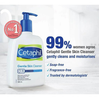 【แท้100%】เซตาฟิล Cetaphil Gentle Skin Cleanser 500 ml เจลทำความสะอาดผิวหน้าและผิวกาย โฟมล้างหน้า สำหรับผิวบอบบาง แพ้ง่าย