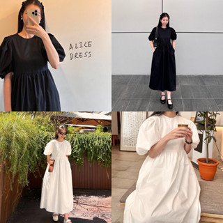 เดรสรุ่น Alice Dress (Black/White)