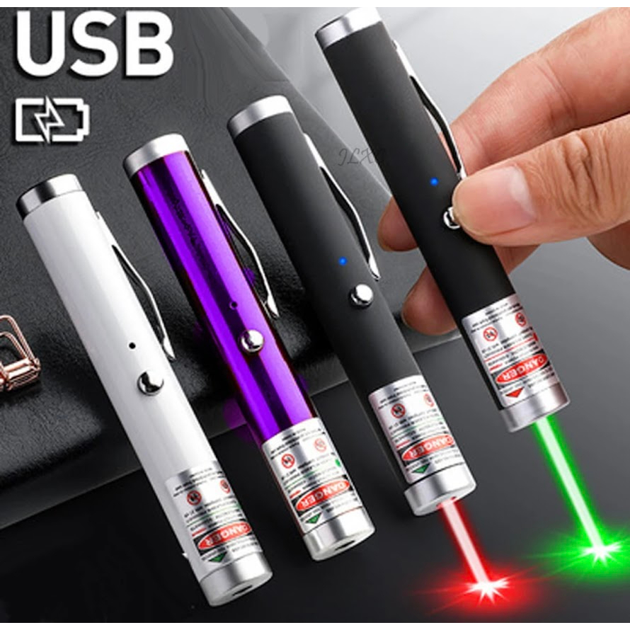 HT-201 USB ชาร์จสีเขียวเลเซอร์ Pointer Powerfulr Super Power Pulpen Laser 711 Red Dot 532nm ต่อเนื่องสายเลเซอร์อุปกรณ์