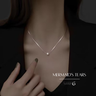 Glamor✨MERMAIDS TEARS สร้อยไข่มุก ไข่มุกแท้ 100% สร้อยเงินแท้ สร้อยคอ จี้ไข่มุก สร้อยคอมุกแท้ สร้อยคอแฟชั่น สร้อยเงิน