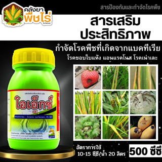 🌽 โอเอ็กซ์ (สารเพิ่มประสิทธิภาพสารกำจัดโรค) 500มิลลิลิตร หยุดเชื้อแบททีเรียในพืชทันทีหลังจากฉีด