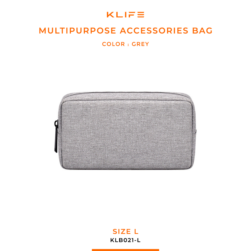 พร้อมส่ง🔥กระเป๋าใส่ของ KLIFE MULTIPURPOSE เก็บสายชาร์จ หูฟัง กันกระแทก กันน้ำ ใส่ได้เยอะ