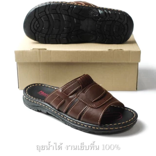 🔥รองเท้าแตะผู้ชาย หนัง ผ้านิ่ม เย็บพื้น ขนาด40-45