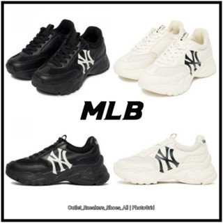 รองเท้า MLB Bigball Chunky Mesh NY Black/Cream Women [ ของแท้💯 พร้อมส่ง ]