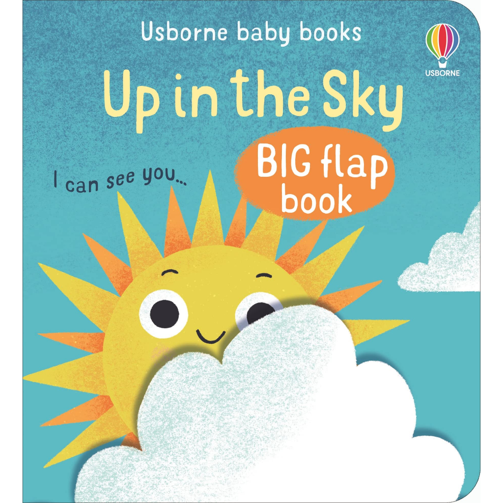 Usborne baby books:Up in the Sky big flap book หนังสือเด็ก ท้องฟ้า เปิด ปิด ภาษาอังกฤษ บอร์ดบุ๊ค Board book #04678 [Z]