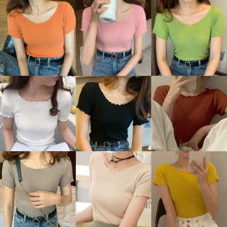 🔥พร้อมส่ง! เสื้อยืดงานเกาหลี มี 10 สี ใส่สบาย ใส่ได้ทุกวัน no.1