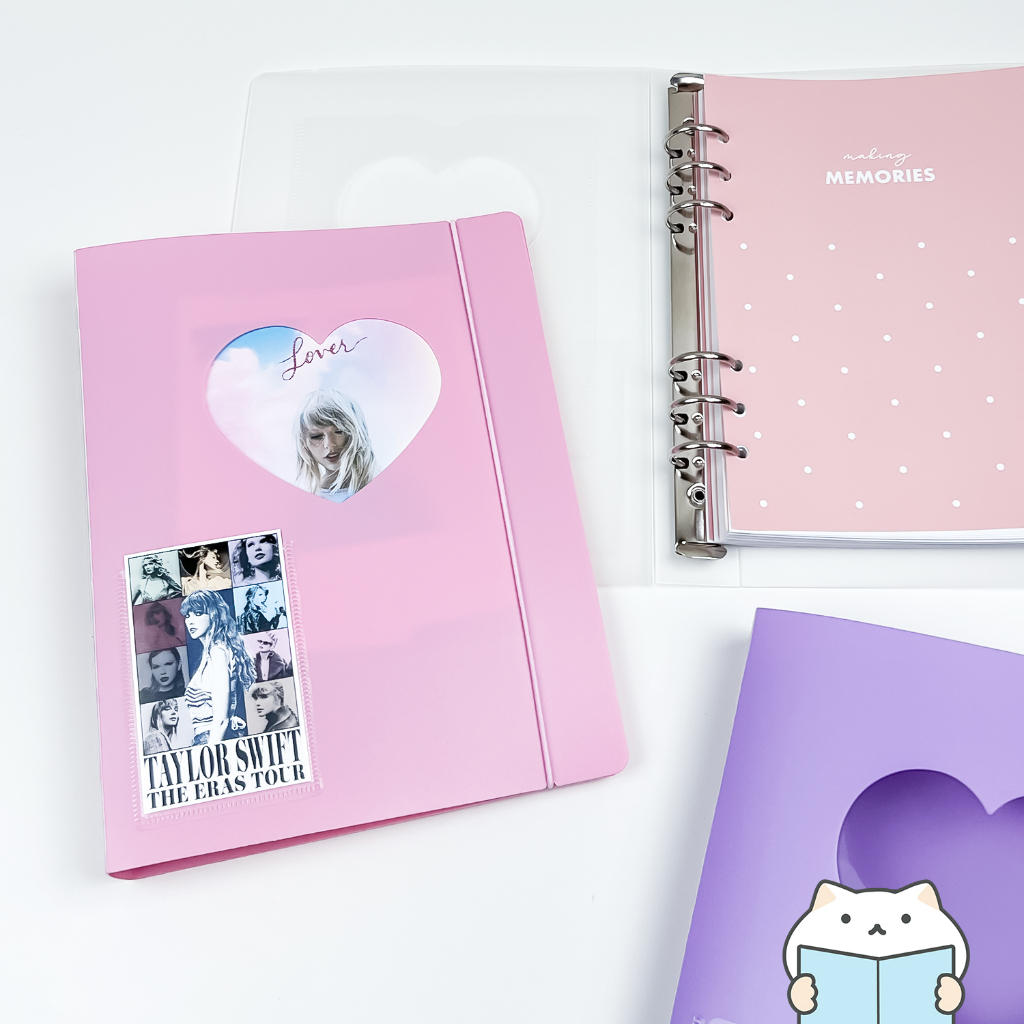 [ปก] แพลนเนอร์ หัวใจ Love Plastic Planner Cover Photobook Photo Album สมุดภาพ สมุดเก็บภาพ แฟ้ม A5 mimisplan