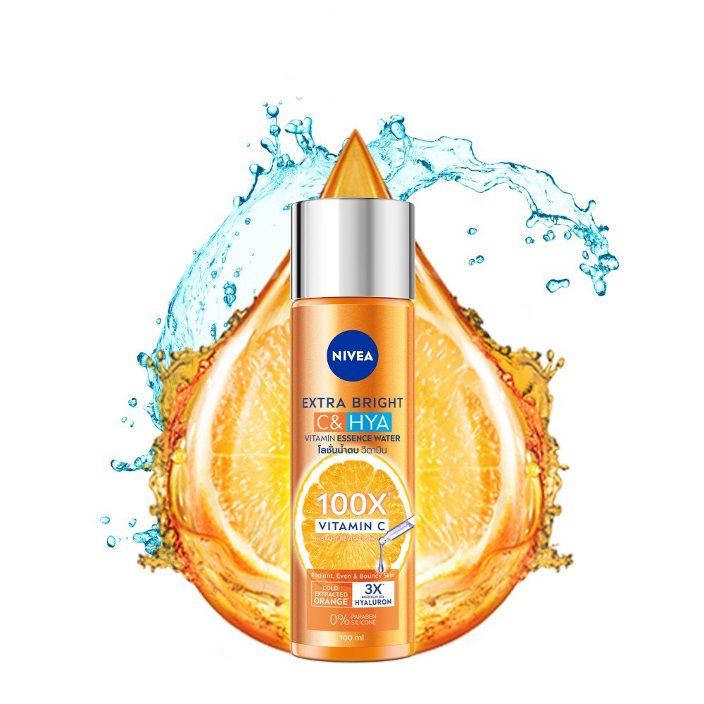 NIVEA Extra Bright C&Hya Vitamin Essence Water นีเวีย เอ็กซ์ตร้าไบรท์ โลชั่นน้ำตบ ผสมวิตามินซีและไฮยา (น้ำตบบำรุงผิว)