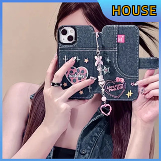 🚚เตรียมการจัดส่ง🚀เคสไอโฟน case for iphone 11 12 งานปักผ้าเดนิม เคส 14 13 12 11 pro max  ป้องกันการตก ทนทาน