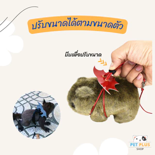 สายจูงไนล่อน Little Devil ปรับขนาดได้ สายจูงสัตว์เล็ก หนูแฮมสเตอร์ กระรอก ชูการ์ไกรเดอร์ ลิงมาโมเสท