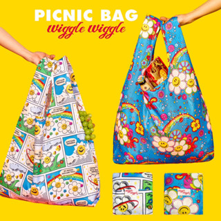 NEW 2023/ Wiggle Picnic Bag ของแท้100% / กระเป๋าช้อปปิ้ง (รุ่นใหม่) พับได้