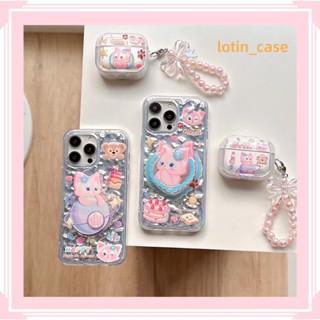 🎁ส่งของขวัญ🎁เคสไอโฟน สำหรับ 11 13 for iPhone Case 14 12 Pro Max น่ารัก การ์ตูน พร้อมขาตั้ง กันกระแทก ปกป้อง เคสโทรศัพท์