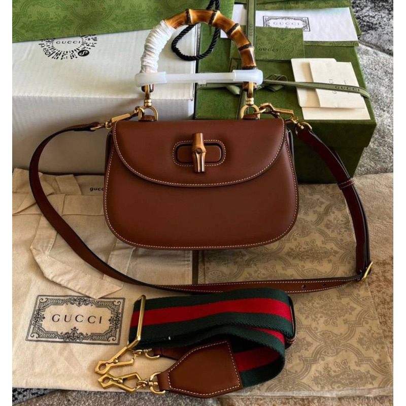 Gucci Bamboo 1947 small top handle bag(Ori)เทพ 📌size 21x15x7 cm. 📌สินค้าจริงตามรูป งานสวยงาม หนังแท้💯