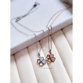 Jaoying - Stainless Steel : Four leaf clover Necklace