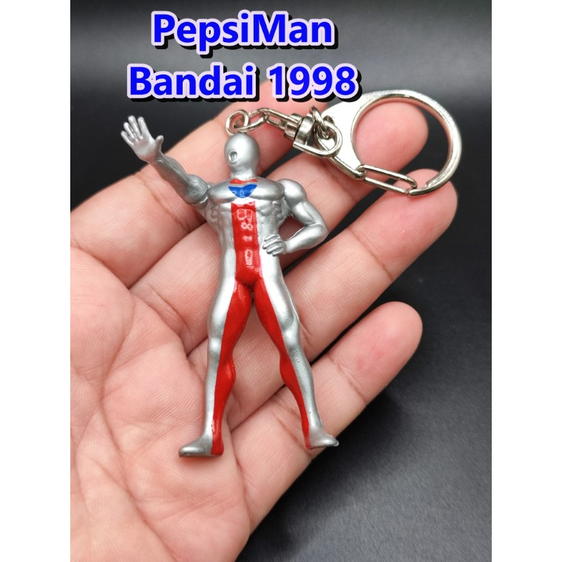 PepsiMan Bandai 1998  มินิฟิกเกอร์ Vintage  Keyring  Key Holder  PEPSI MAN mini figure PepsiCo, inc 