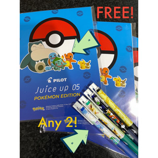 PILOT Juice Up 0.5mm Pokémon series limited edition. Free notebook while stock last!