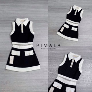 #Pimala Brand👚SETเสื้อ+กระโปรงโทนดำขาวเข้ากันน่ารักลงตัวที่สุด💖เซ็ทนี้ใส่มาคือสวยได้ลุคคุณดูแพงสะกดทุกสายตาแน่นอน