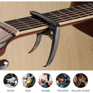 คาโป้(capo)กีตาร์โปร่ง กีตาร์ไฟฟ้า เบส อูคูเลเล่ รุ่นCP-00 สปริงดี หนีบแน่น ไม่บอด เหล็กแท้ คาโปเหล็ก