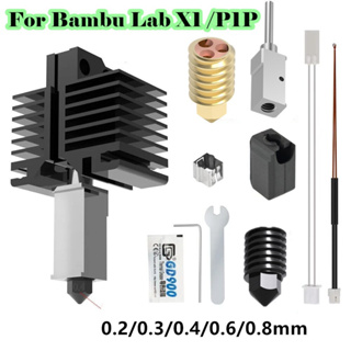 Upgrade Thermistor Heating Tube Hotend Kit For Bambu Lab x1/X1-Carbon/P1P CHT Nozzle Hardened Steel 500°C Plated Copper