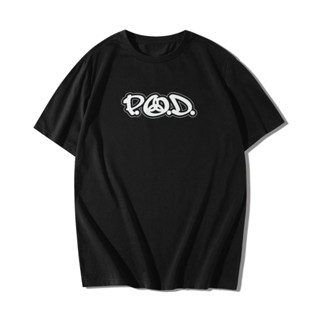 เสื้อยืดคอกลม Cotton 100% สกรีนลาย P.O.D Band(แขนสั้น)