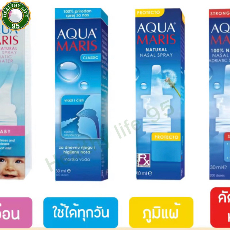 Aqua Maris Baby/Classic/Strong/Protecto Nasal Spray อควา มาริส สเปรย์สำหรับพ่นจมูก [1 ขวด]