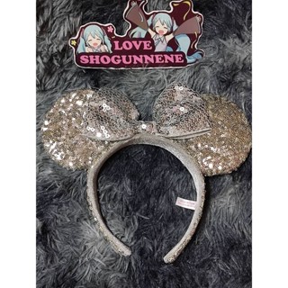 🎀 Tokyo Disney Resort Minnie Head Band Silver 🎀 ที่คาดผม มินนี่เม้าส์ โบว์ใหญ่ ประดับเลื่อม สีเงิน สวยมากๆ 🎀