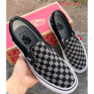 🔥รุ่นคลาสสิค🔥 Vans Slipon ลายตาราง แวนสลิปแอน 📌พร้อมกล่อง