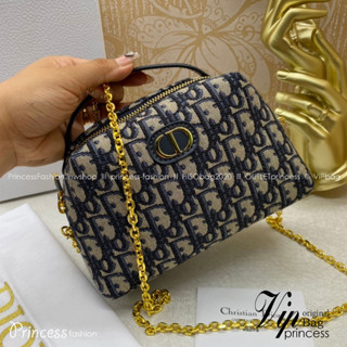 D!OR 30 MONTAIGNE D-COSY MINI BAG | Blue Oblique Jacquard / D!or vanity คอลสุดหรู ดีไซน์ใหม่ 2023