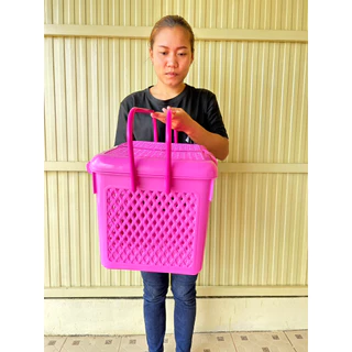 อ่านขนาดด้วยคร้าบ ไม่พอใจให้คืนคร้าบ อ่านขนาดเถอะครับ ตะกร้าหูหิ้ว พลาสติก วัดด้านบน ขนาด 39*28*25ซม ตะกร้าใส่แมว