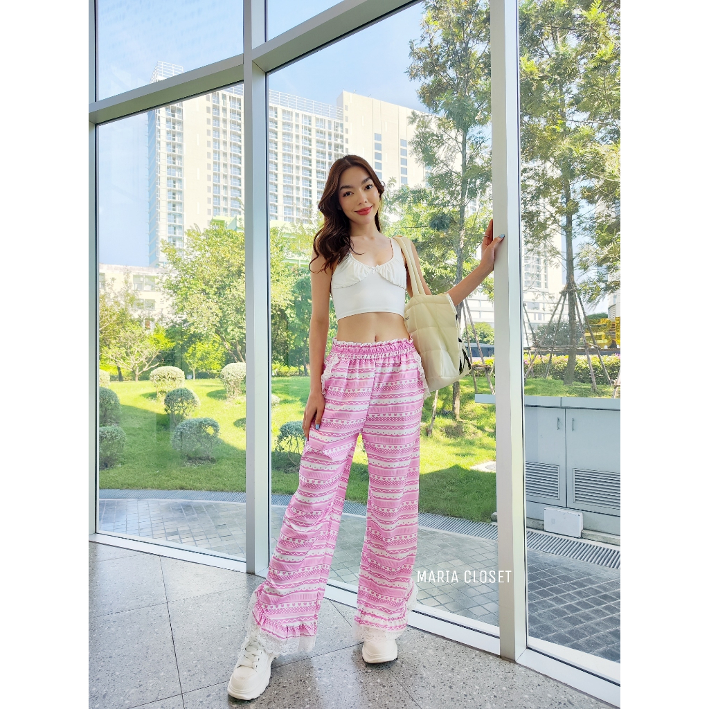 กางเกงแต่งลูกไม้ ป้าย Maria Closet