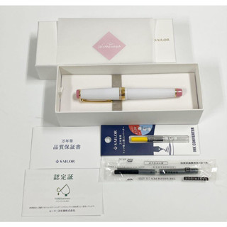 【ส่งตรงจากญี่ปุ่น】【ลายรอฤดูใบไม้ผลิ】ปากกาหมึกซึม Sailor Limited Pro Gear Ms Pink X White